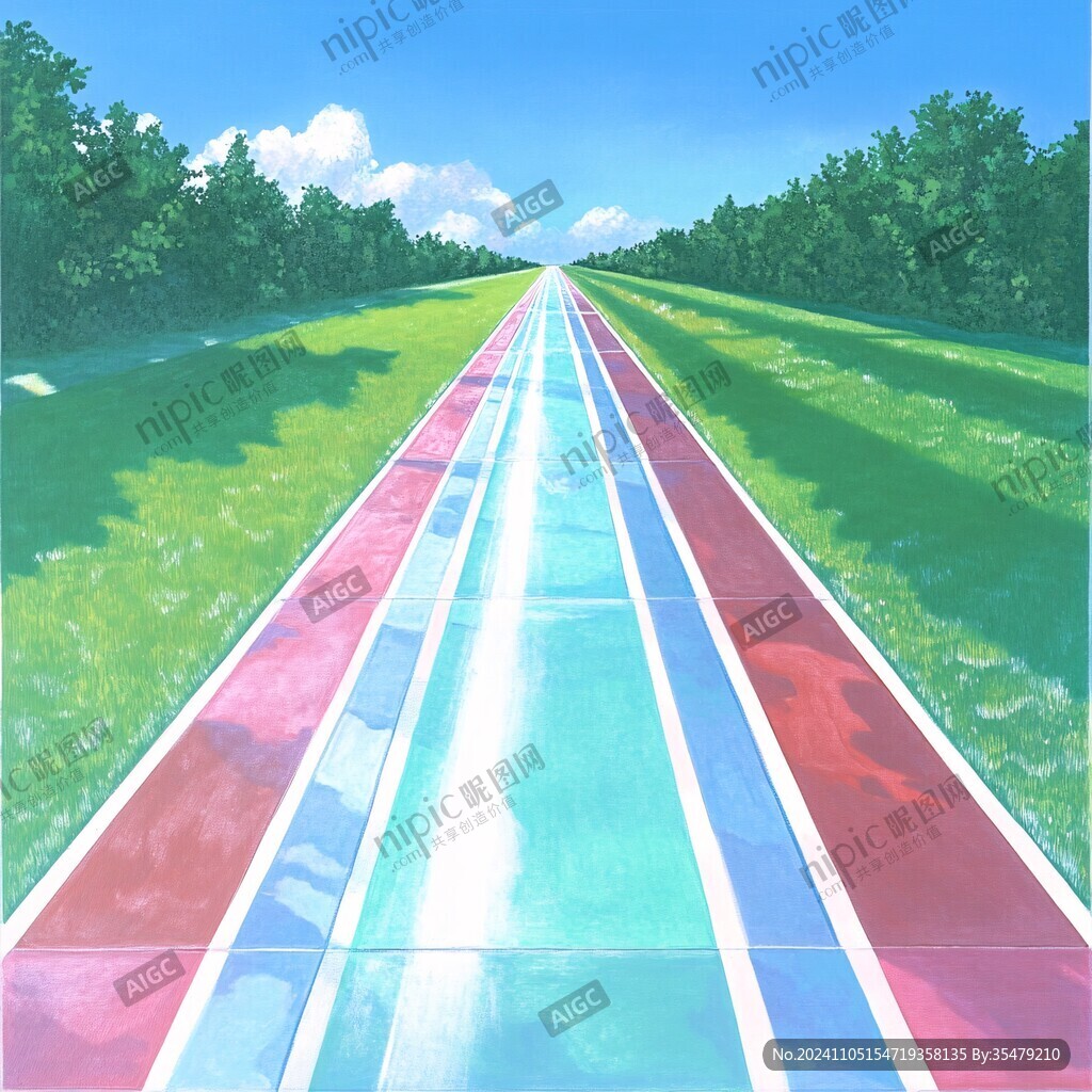 跑道插画
