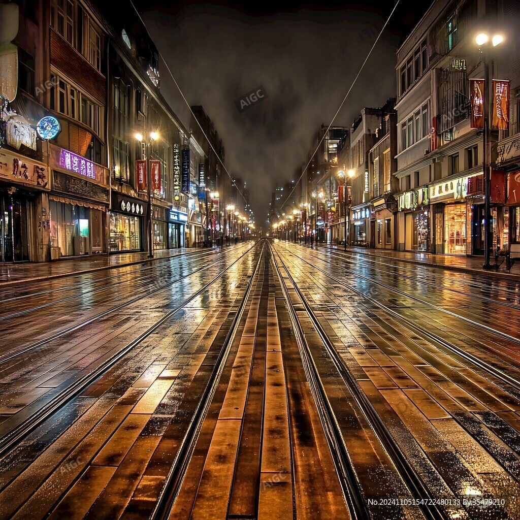 雨中欧洲街景