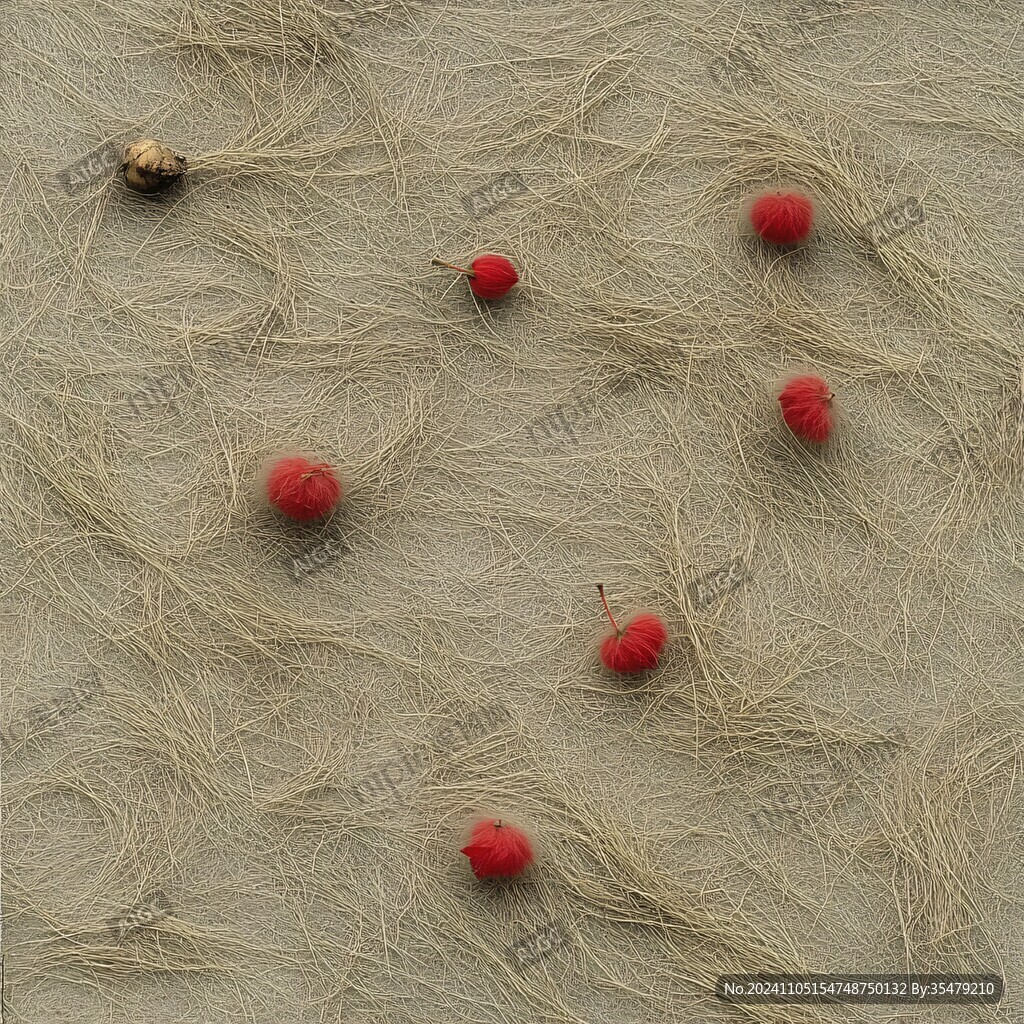 红缎地平针绣