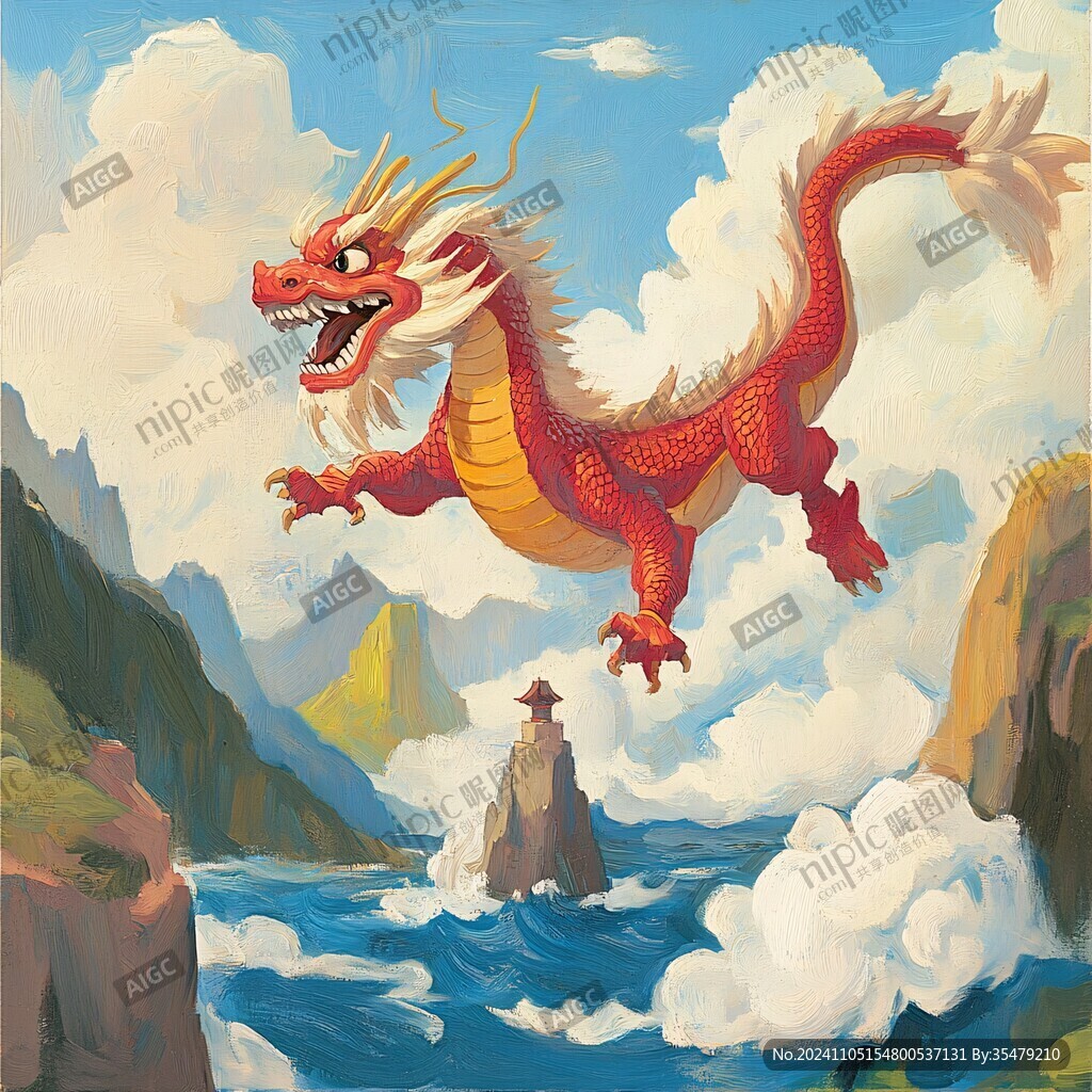 龙年ip插画