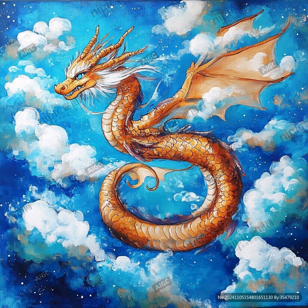 飞龙在天插画