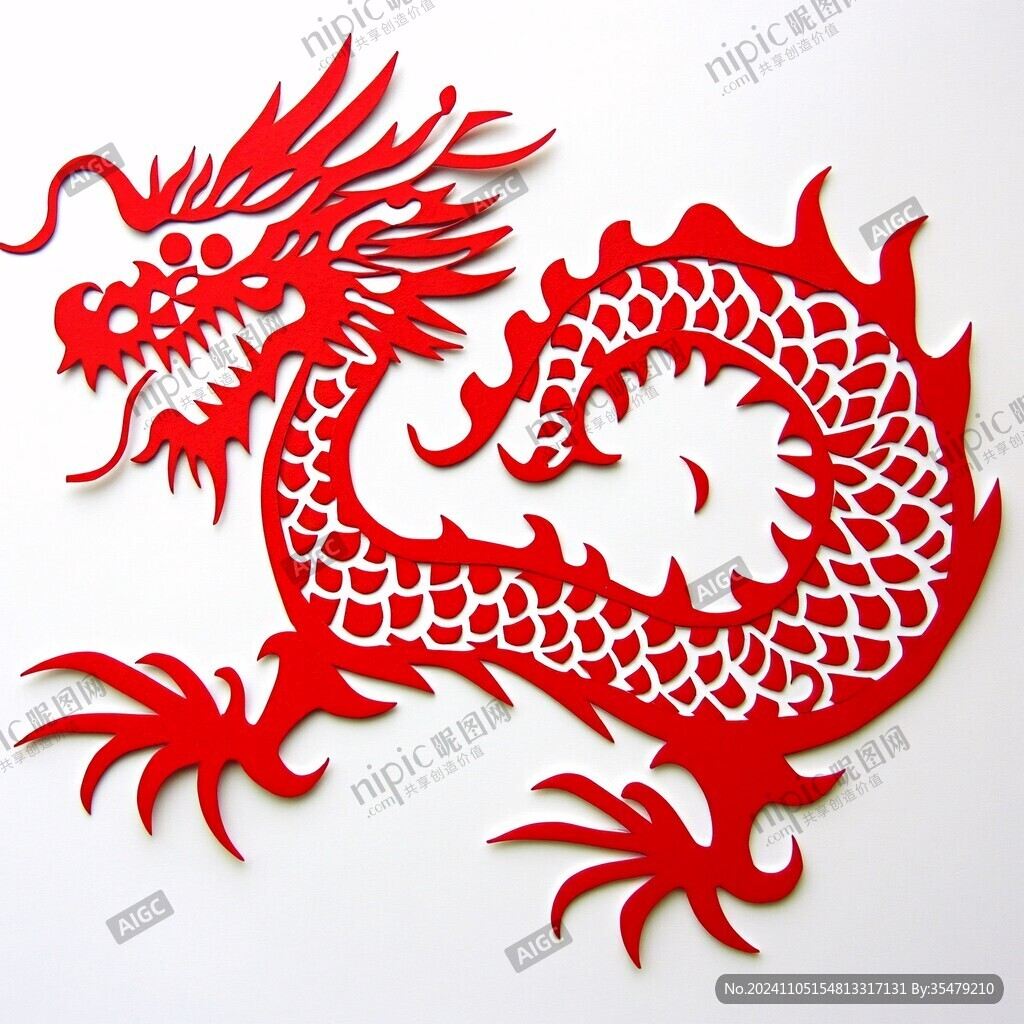 龙年立体窗贴