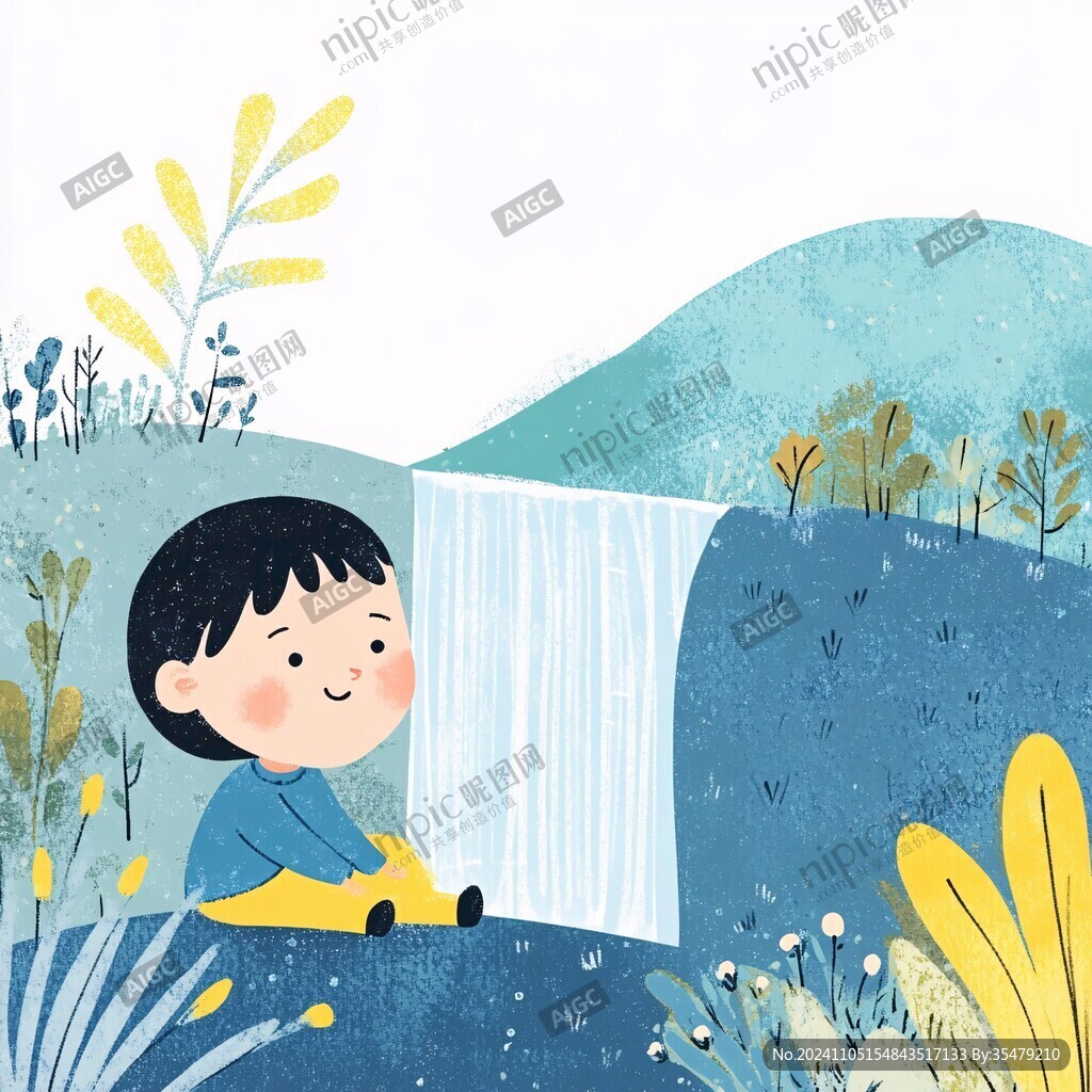 节气小孩插画