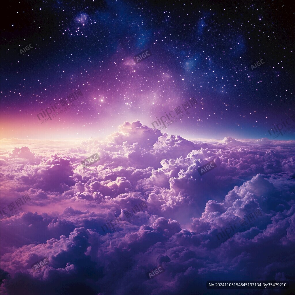 炫彩星空云彩背景
