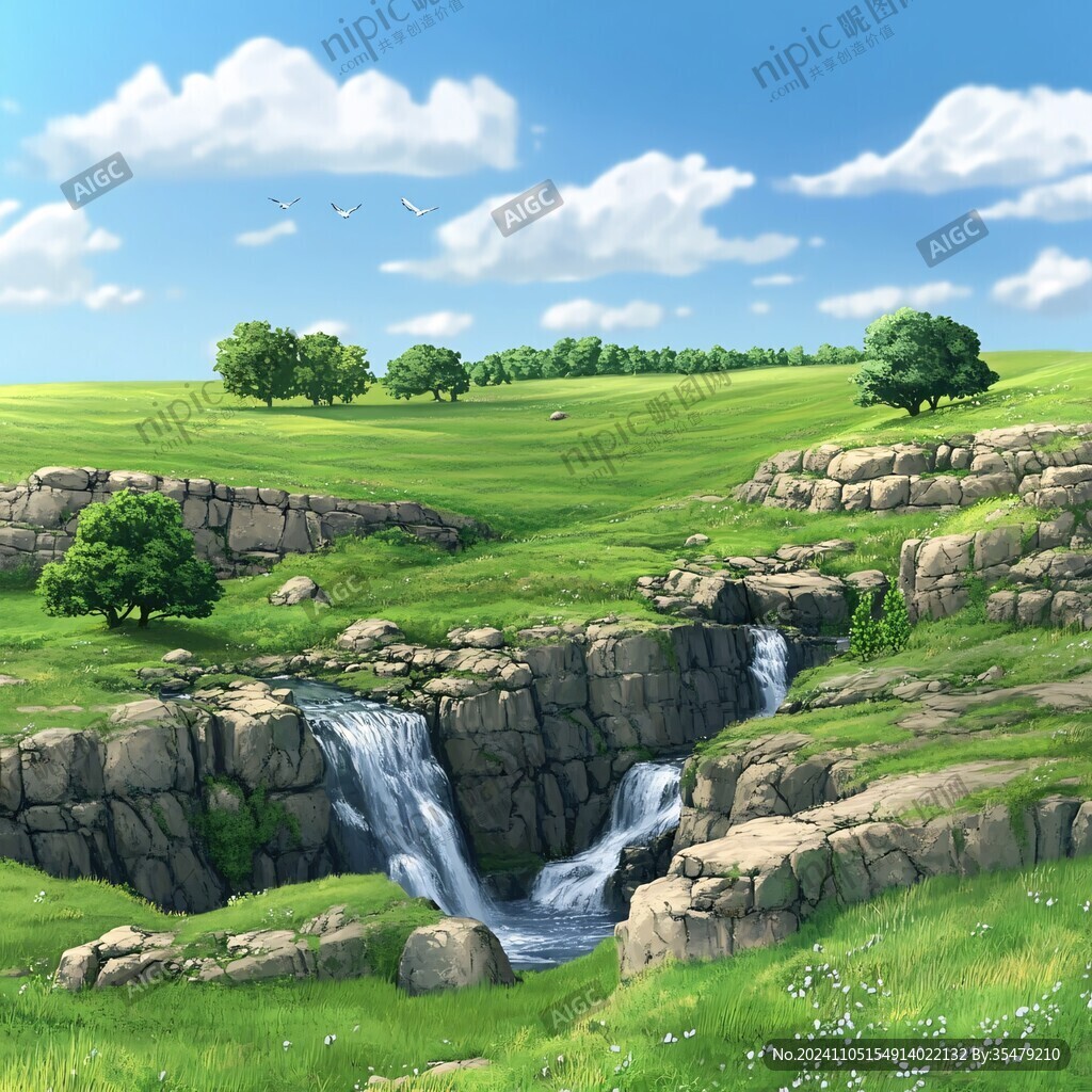 山谷流水景观