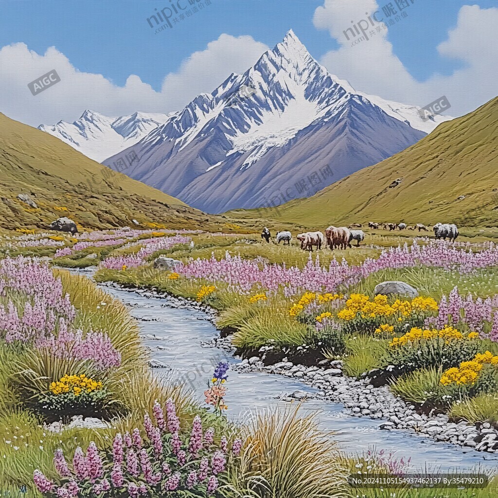 新西兰插画手绘彩绘