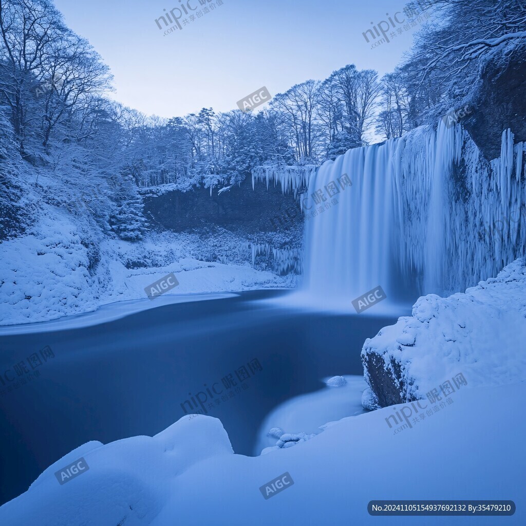 关门山冰雪瀑布风光