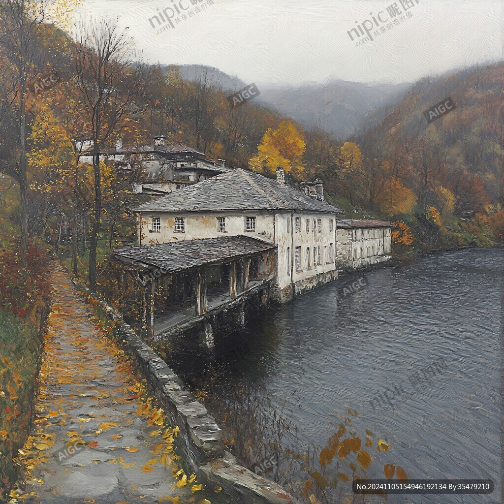 皖南农村油画