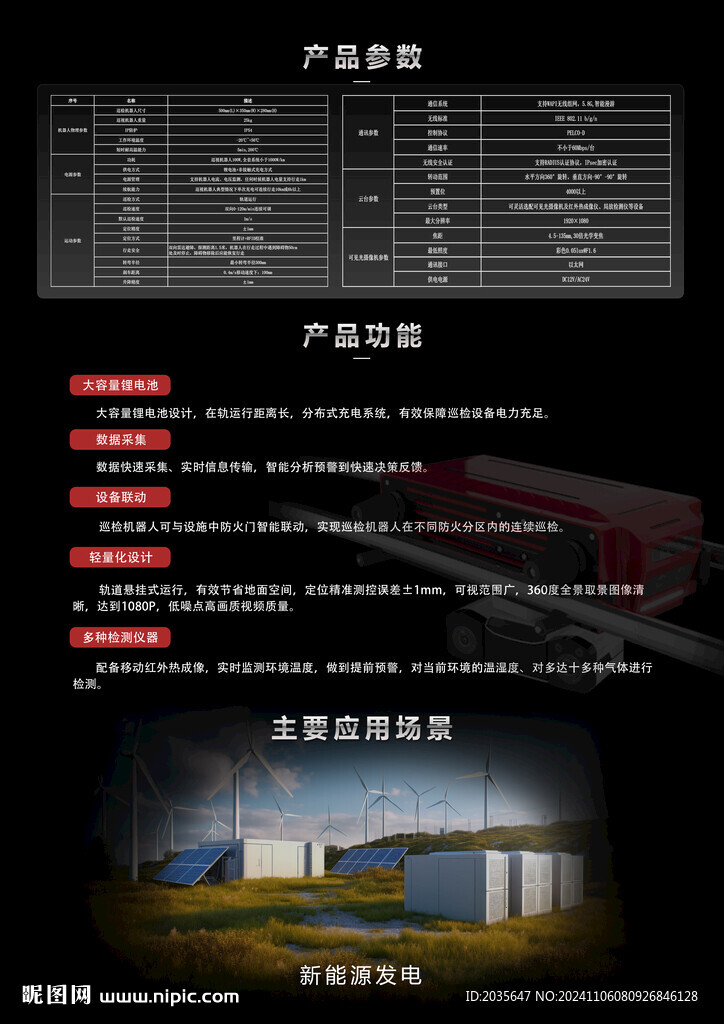 智能巡检机器人海报单页图片