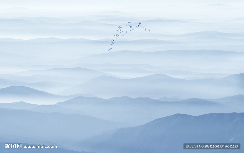 水墨画山水