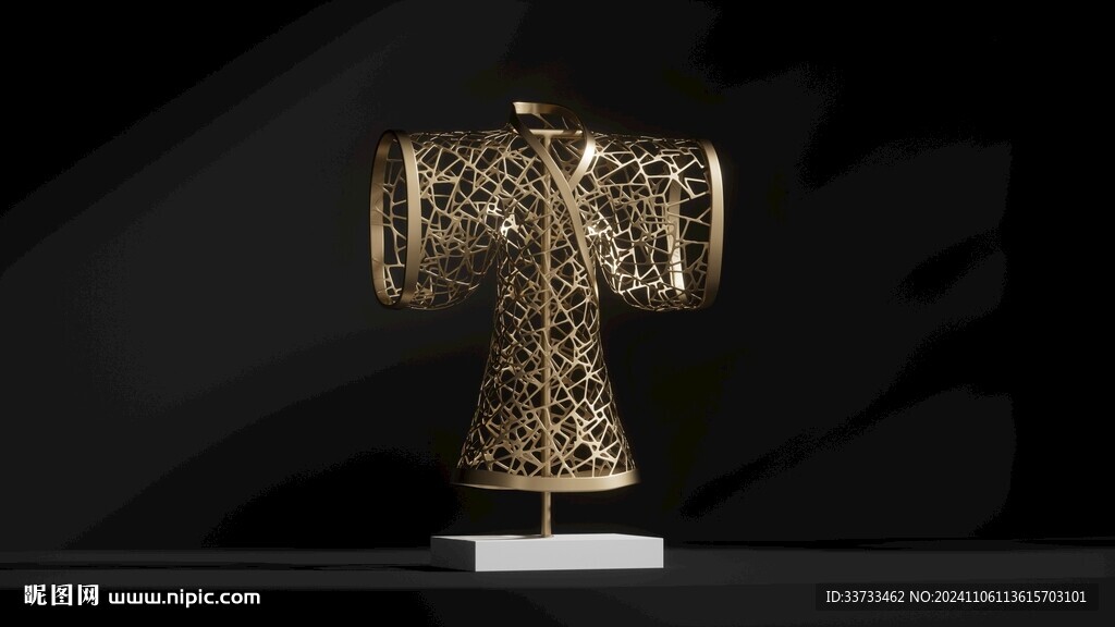 金色服装C4D建模