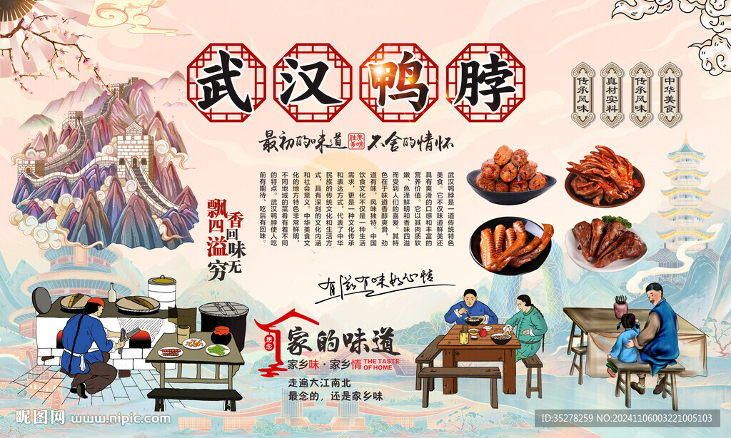 武汉鸭脖背景