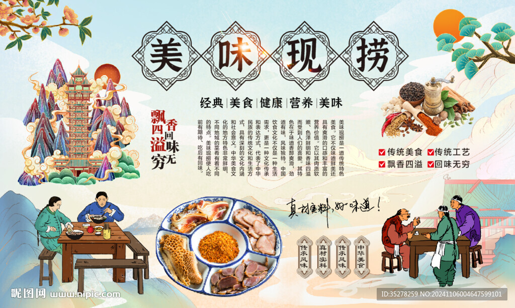 现卤现捞背景