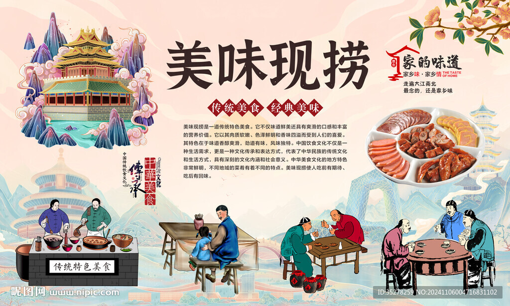 现卤现捞背景
