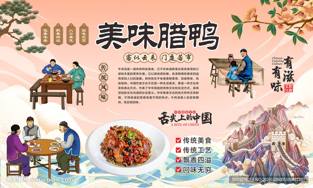 腊鸭背景墙