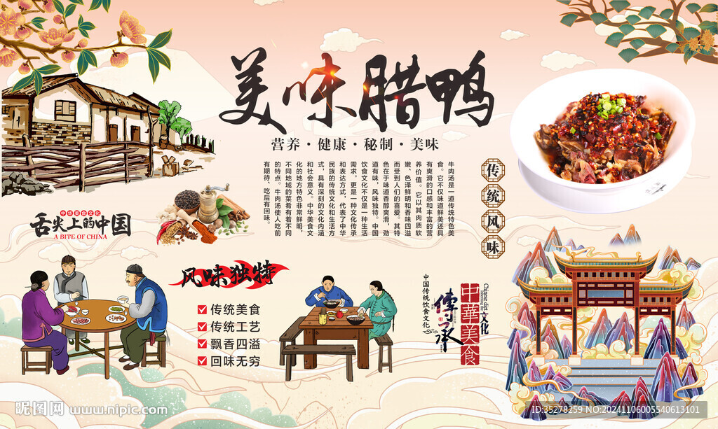 腊鸭背景墙