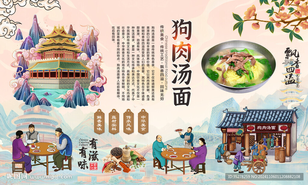 狗肉汤面背景