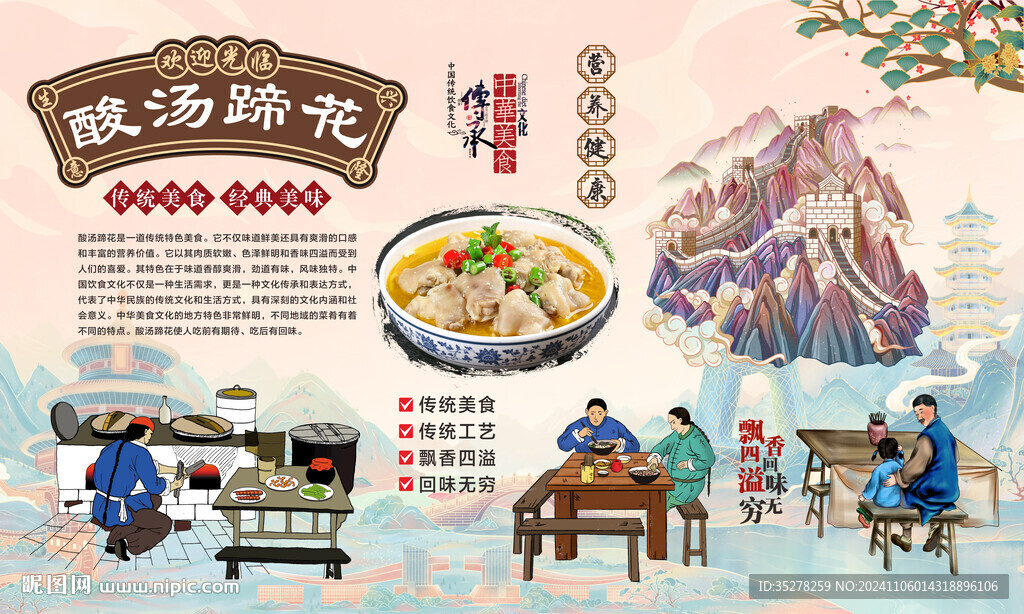 酸汤蹄花背景