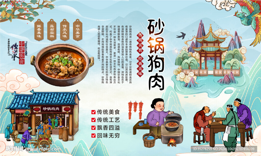 砂锅狗肉背景