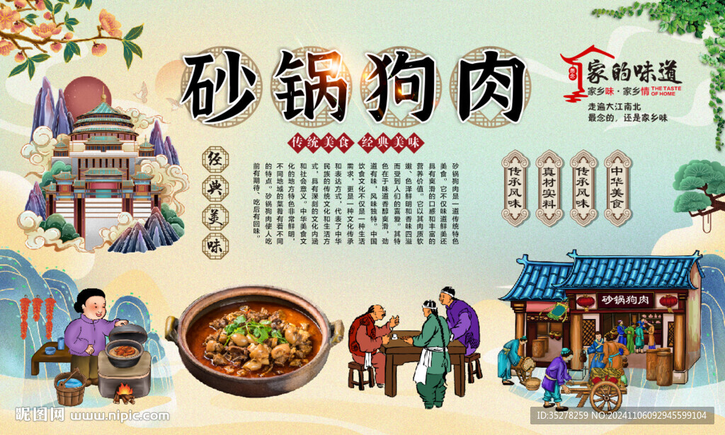 砂锅狗肉背景