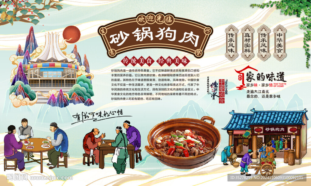 砂锅狗肉背景
