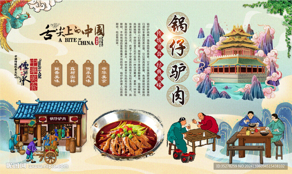 锅仔驴肉背景