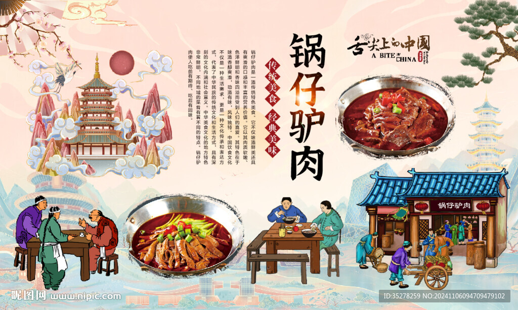 锅仔驴肉背景