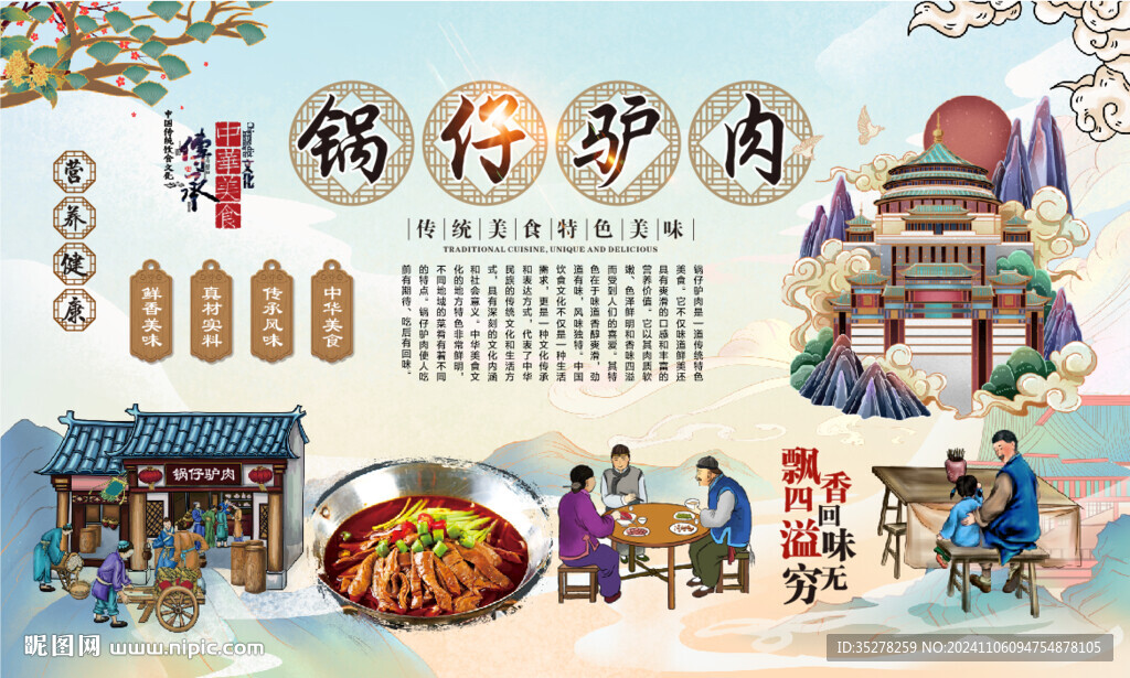 锅仔驴肉背景