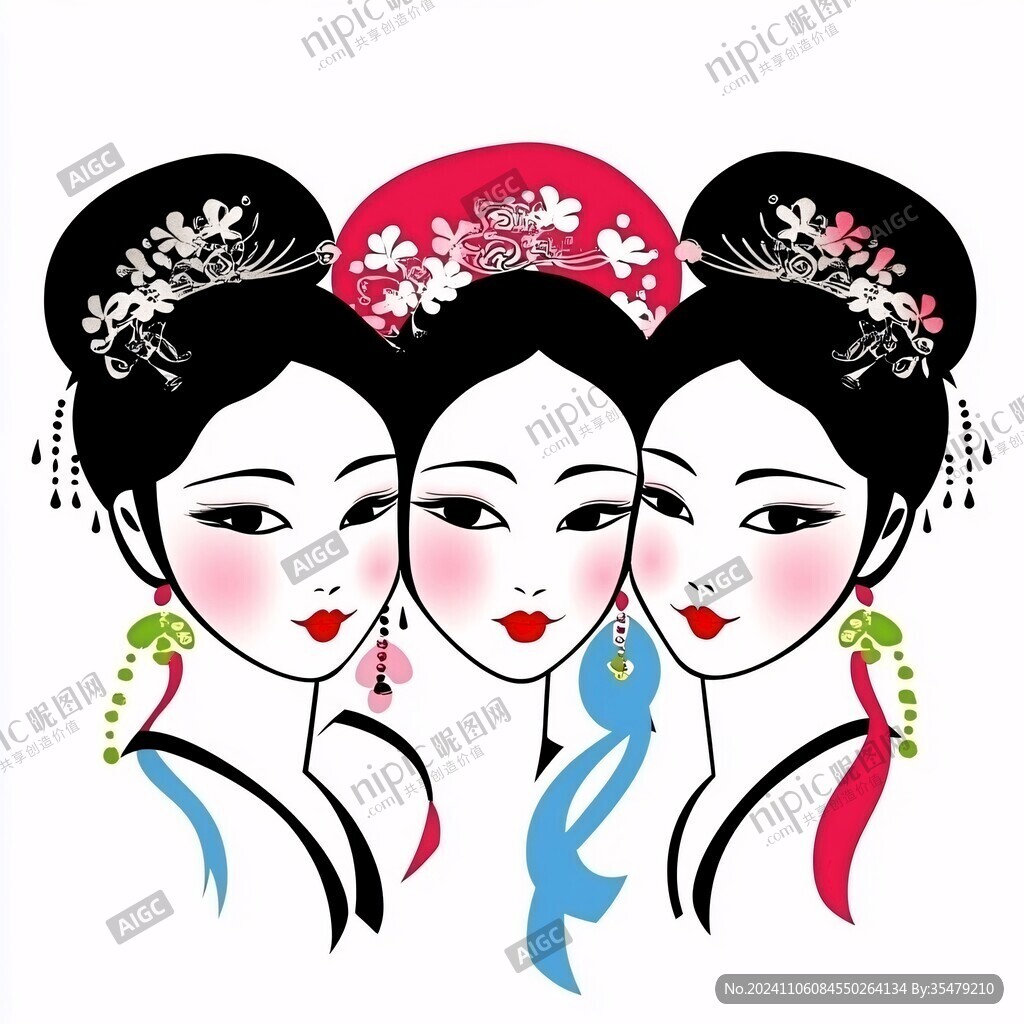 四大美女卡通形象