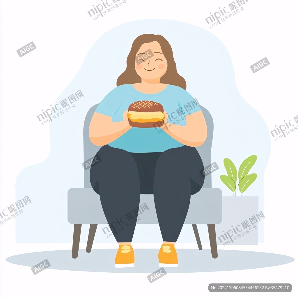 减肥插画素材