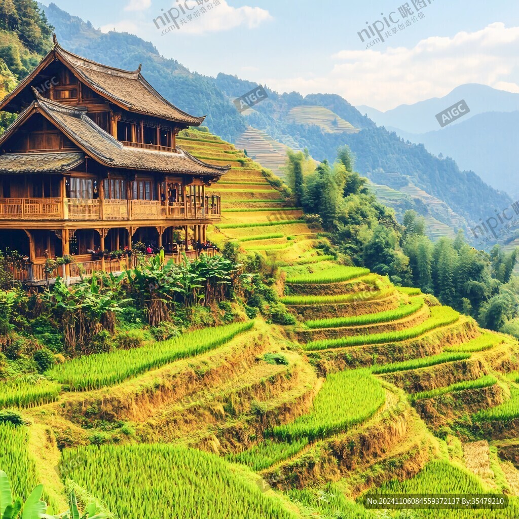 龙胜梯田风格