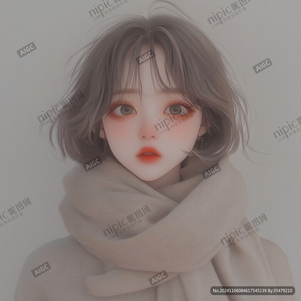 手绘女头