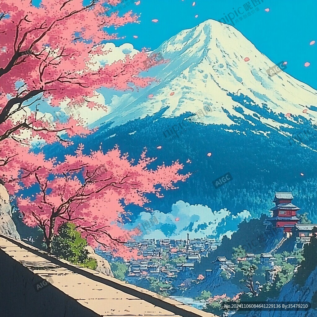 日系风景插画