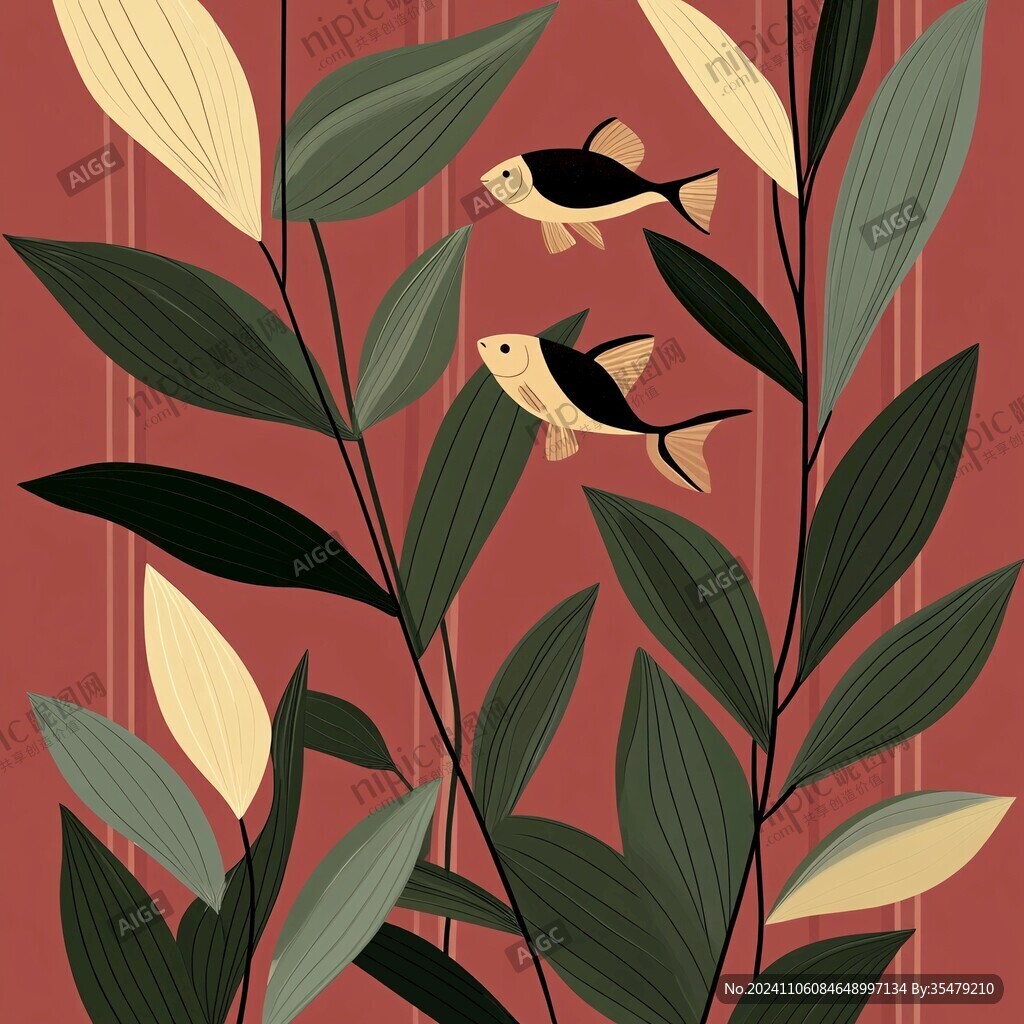 扁平插画植物