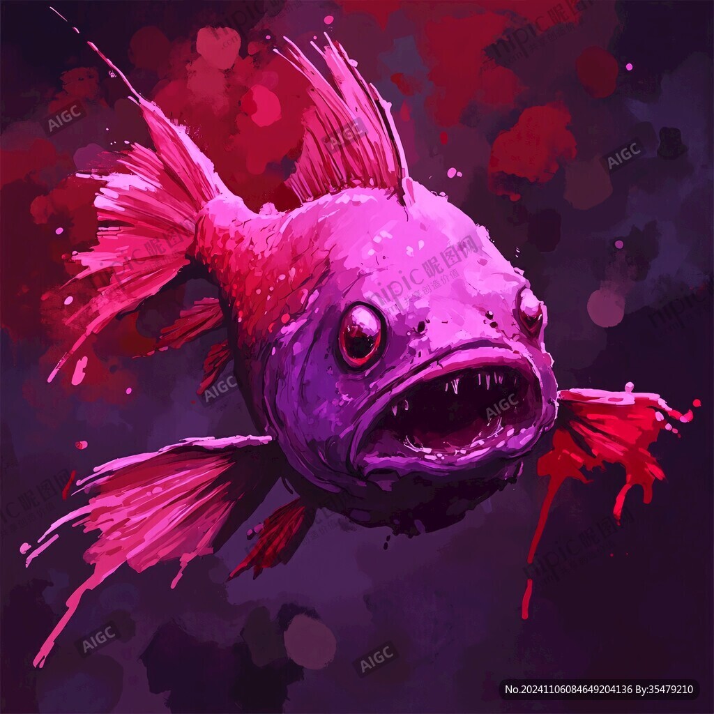 深海鱼插画