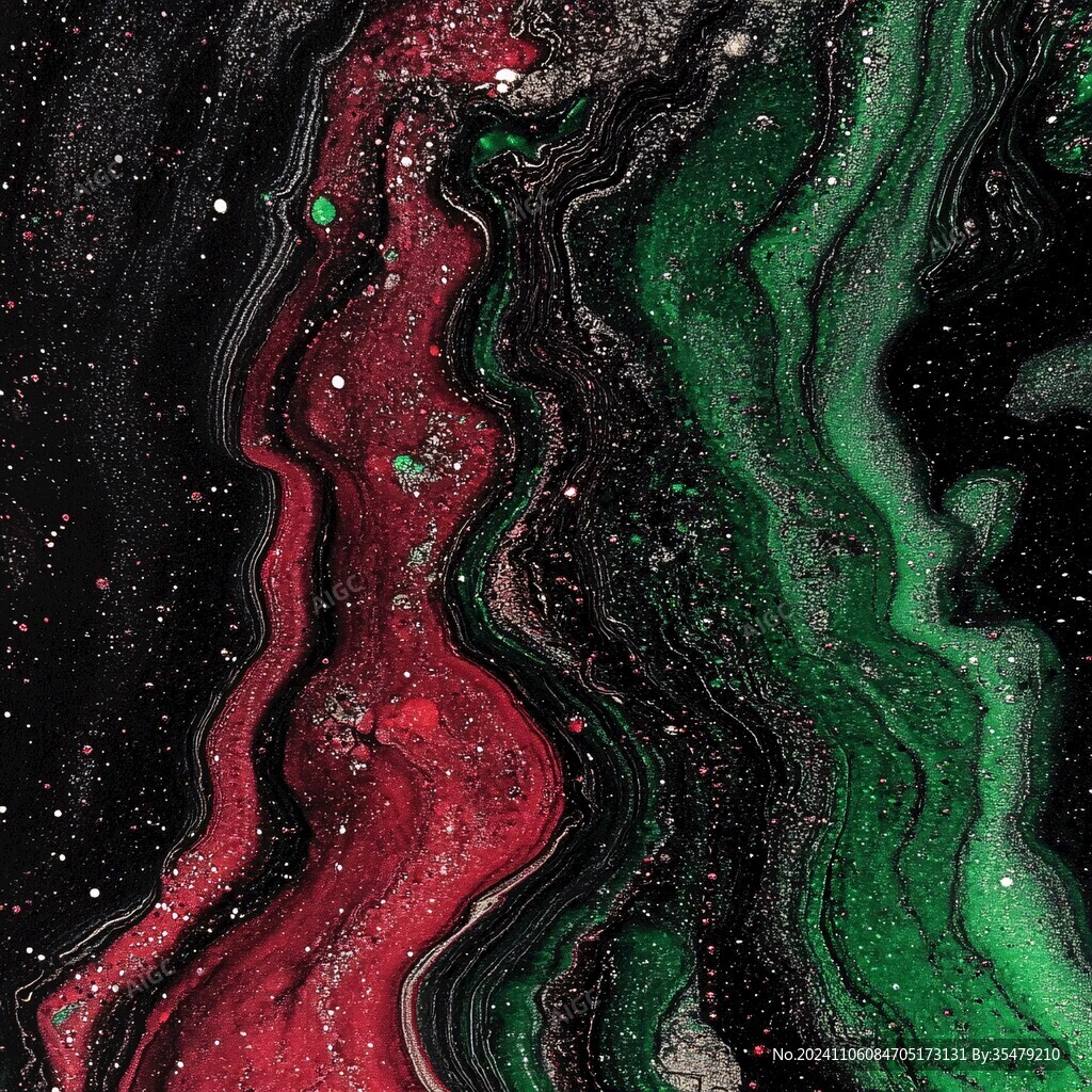 星空流体抽象画