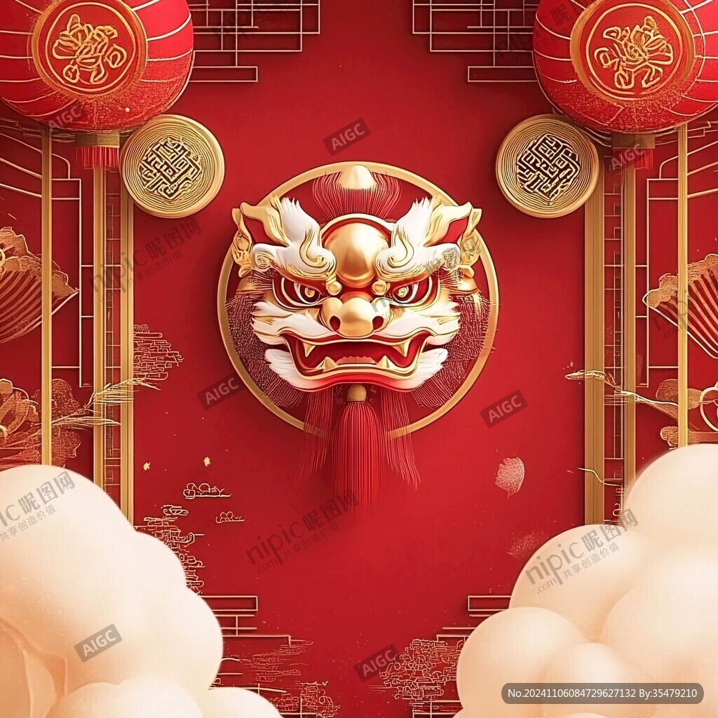 红色国潮主图