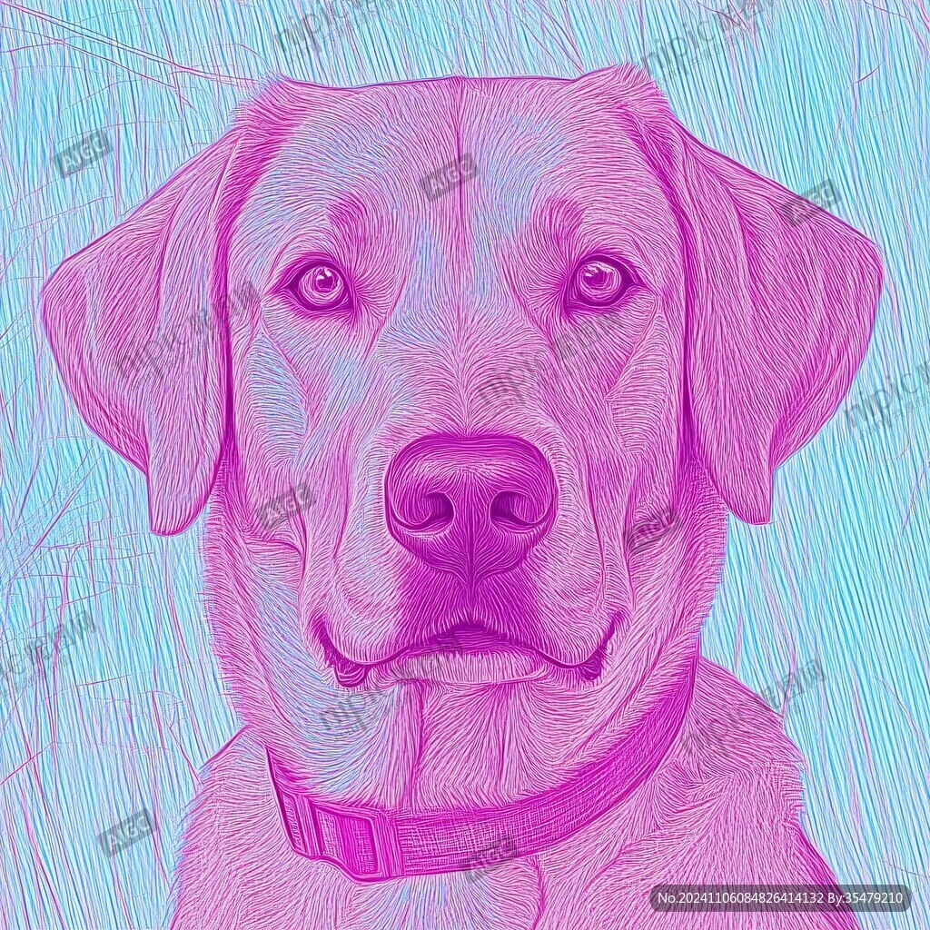 拉布拉多插画