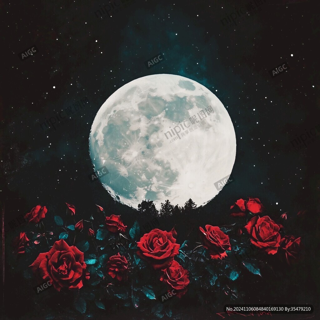 唯美月夜花
