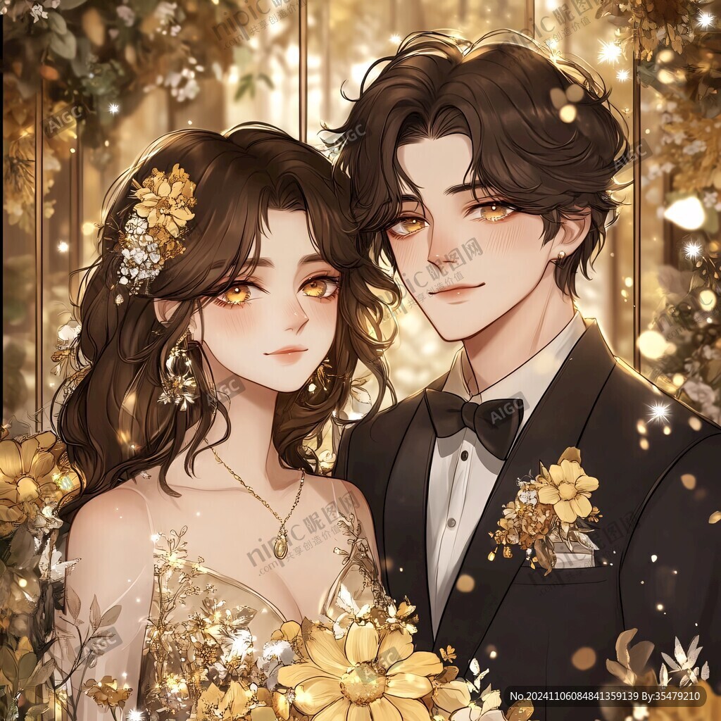 动漫头像结婚
