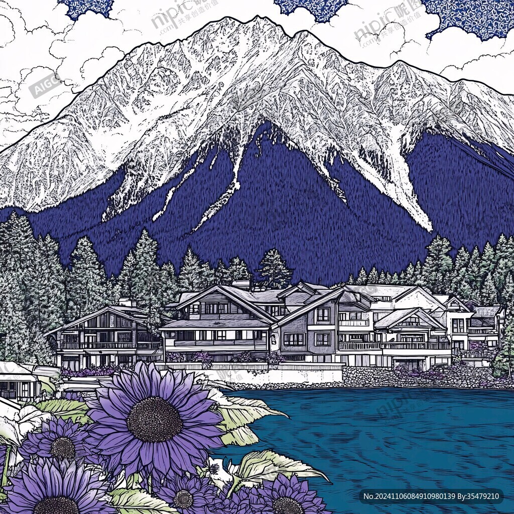 雪莲包装插画