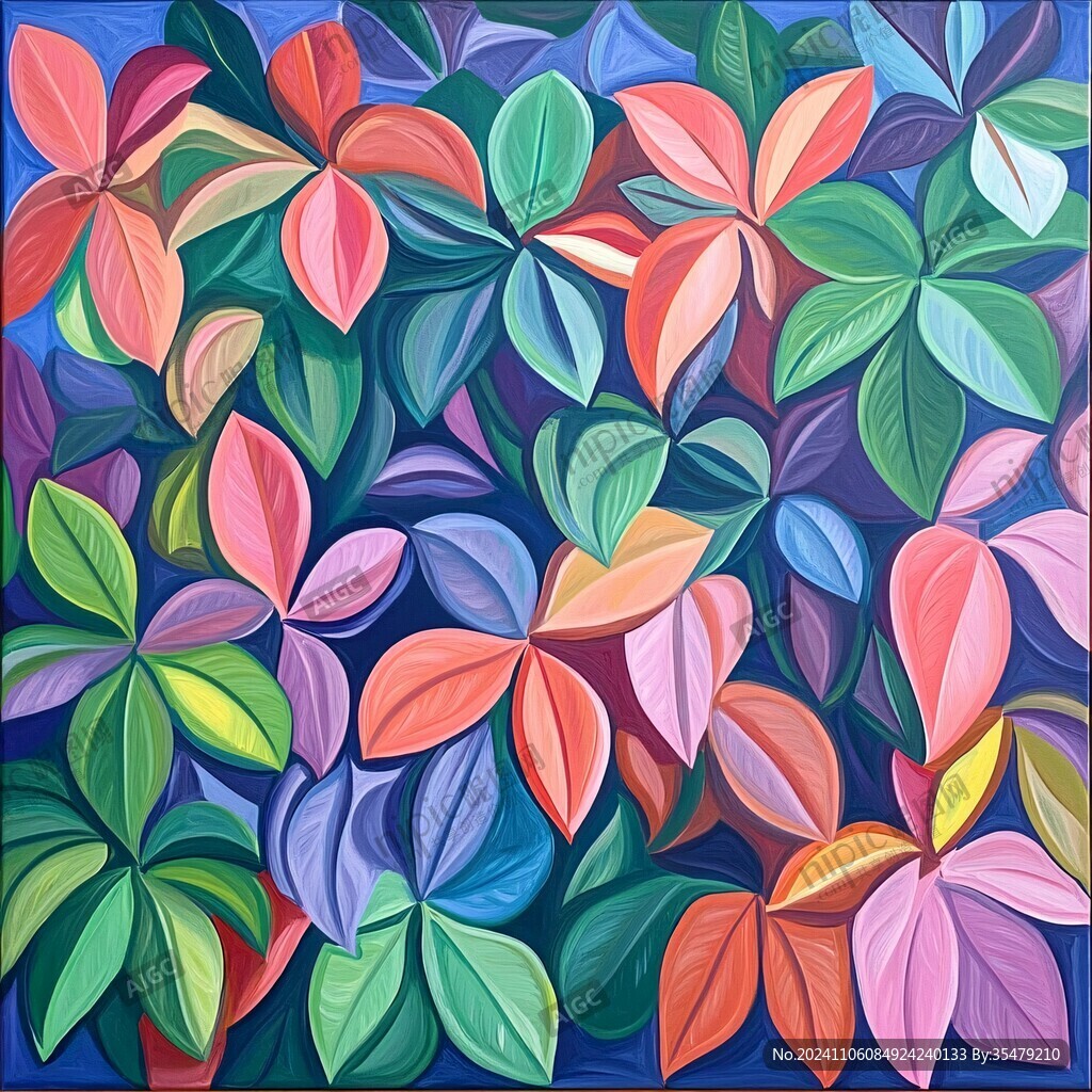 彩色拼贴花纹