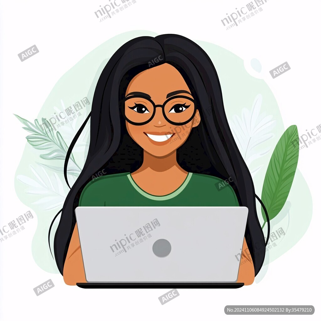 扁平头像插画