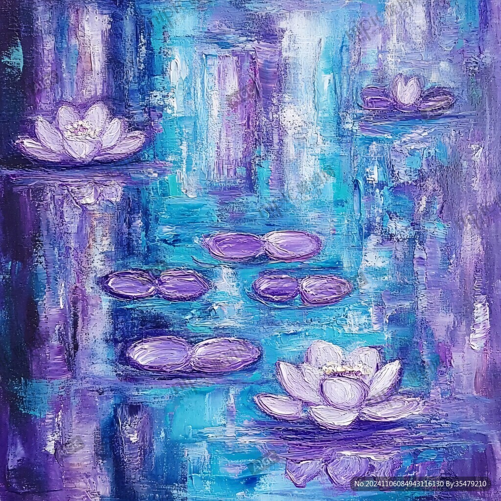 睡莲油画
