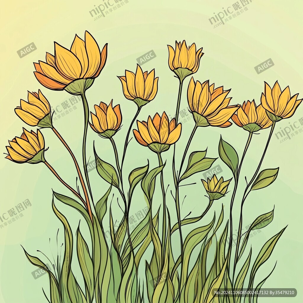 金盏花插画