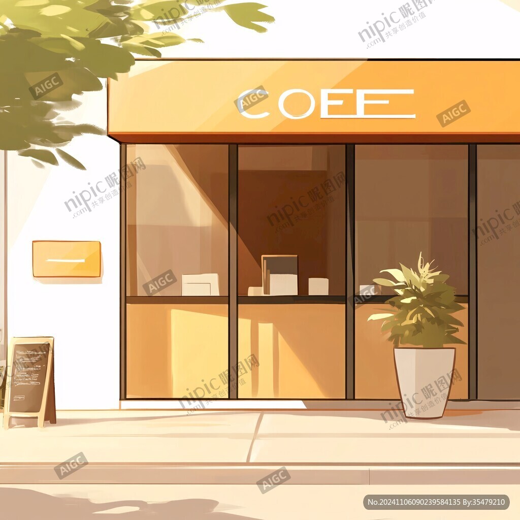 店门口插画