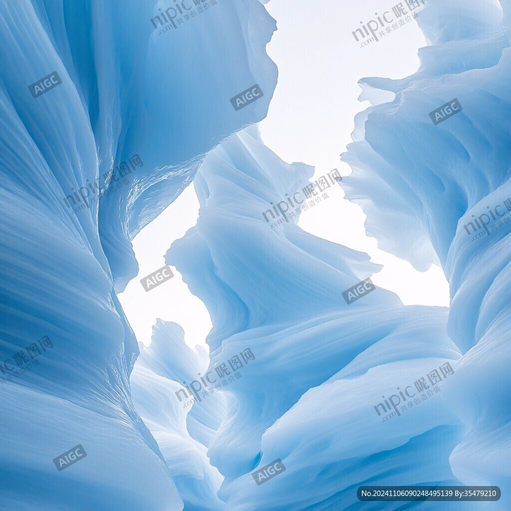 高清抽象时尚蓝色山水