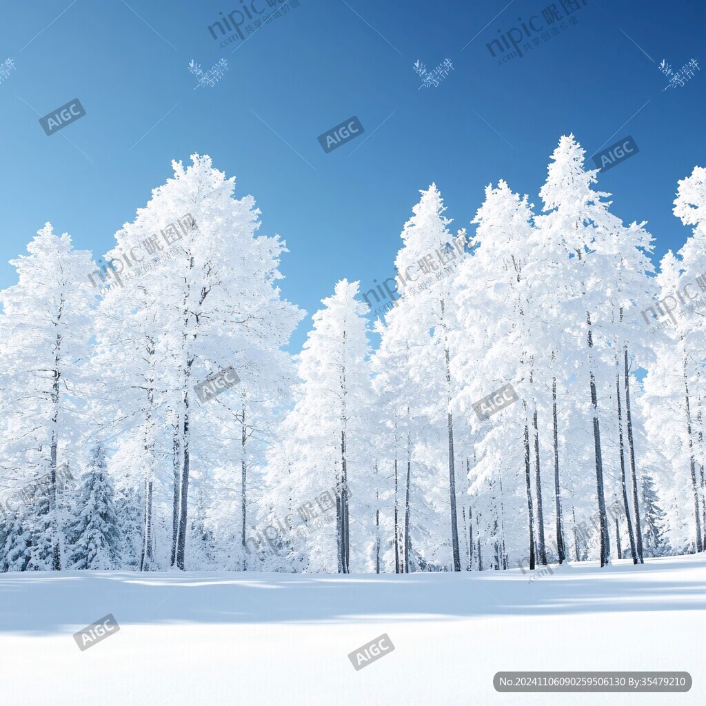 冬天森林风光冬雪风景