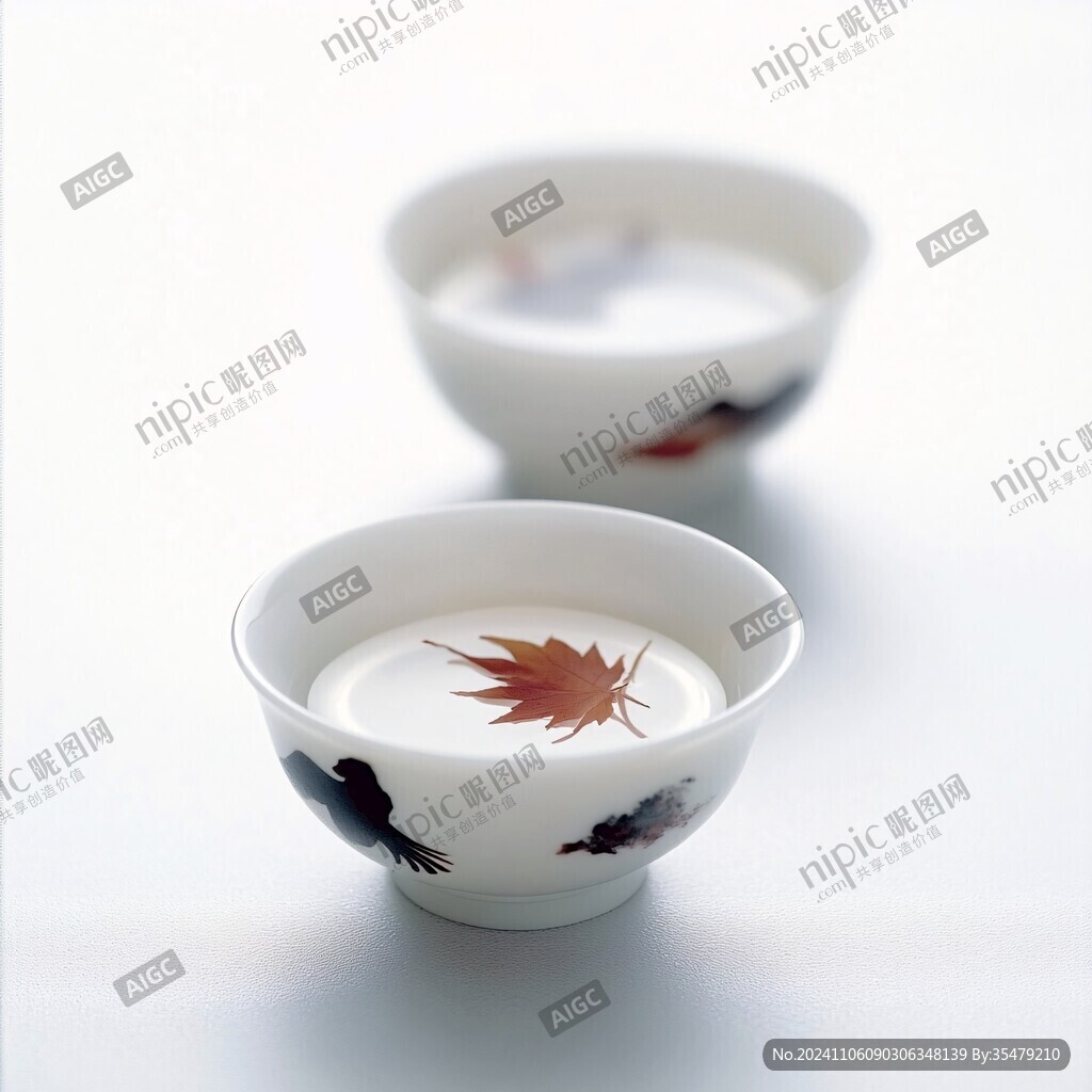 品茗杯倒影