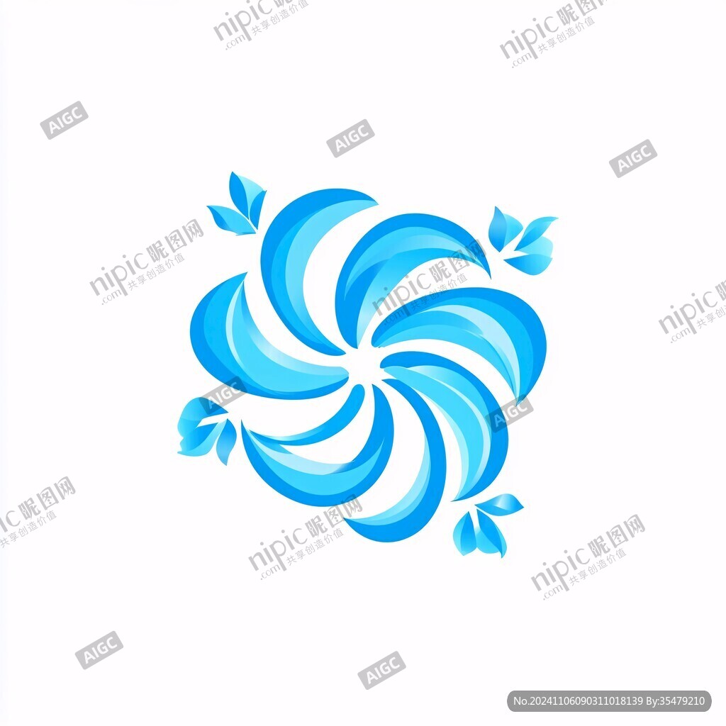 供水标志浪花logo